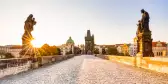 Charles Bridge at Sunrise, Prague, Czech Republic