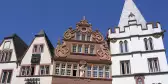 Traditional white houses in Trier city, Germany